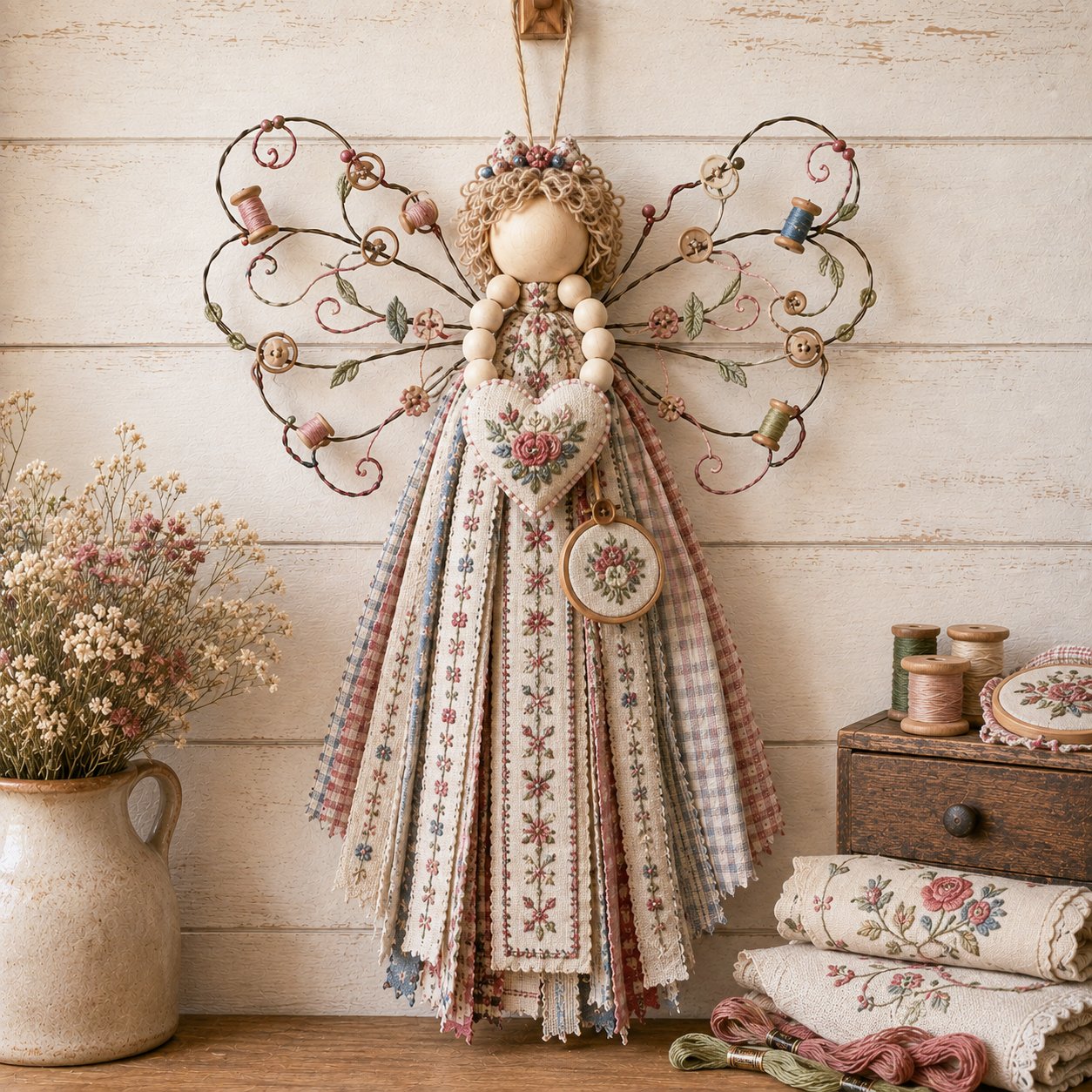 🔥Last Day 49% OFF - 🧵 Angel Fabric Hanging DIY Kit
