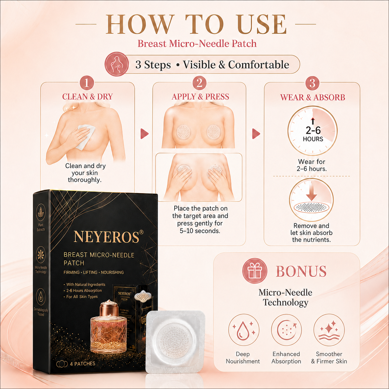 💥 Ultimate Edition, Limited-time Sale 💥Targeted Breast Enhancement Advanced Nano Microneedle Patch