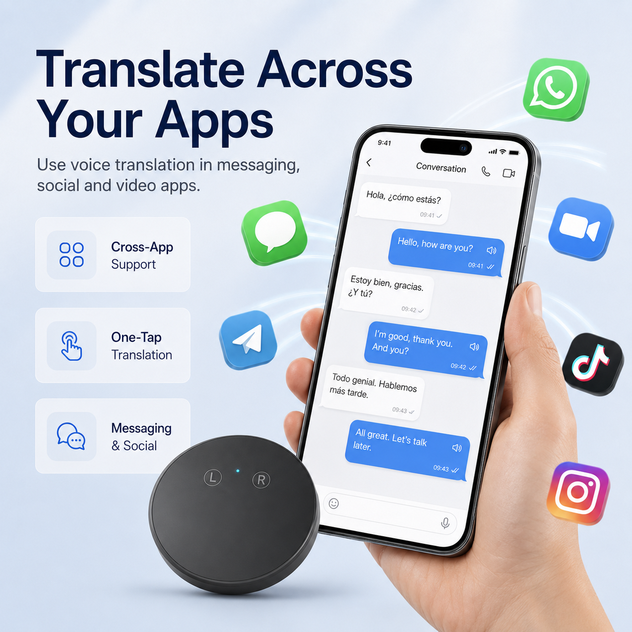 🔥 Real-Time Two-Way Voice Translator with Multi-Language Support