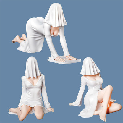 🚗🚗Limited Black Robe Queen series figure, Halloween Ghost Girl car decoration.